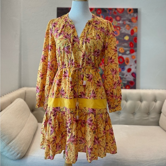 Farm Rio Banana Sunshine Mini Dress XS - Picture 2 of 8